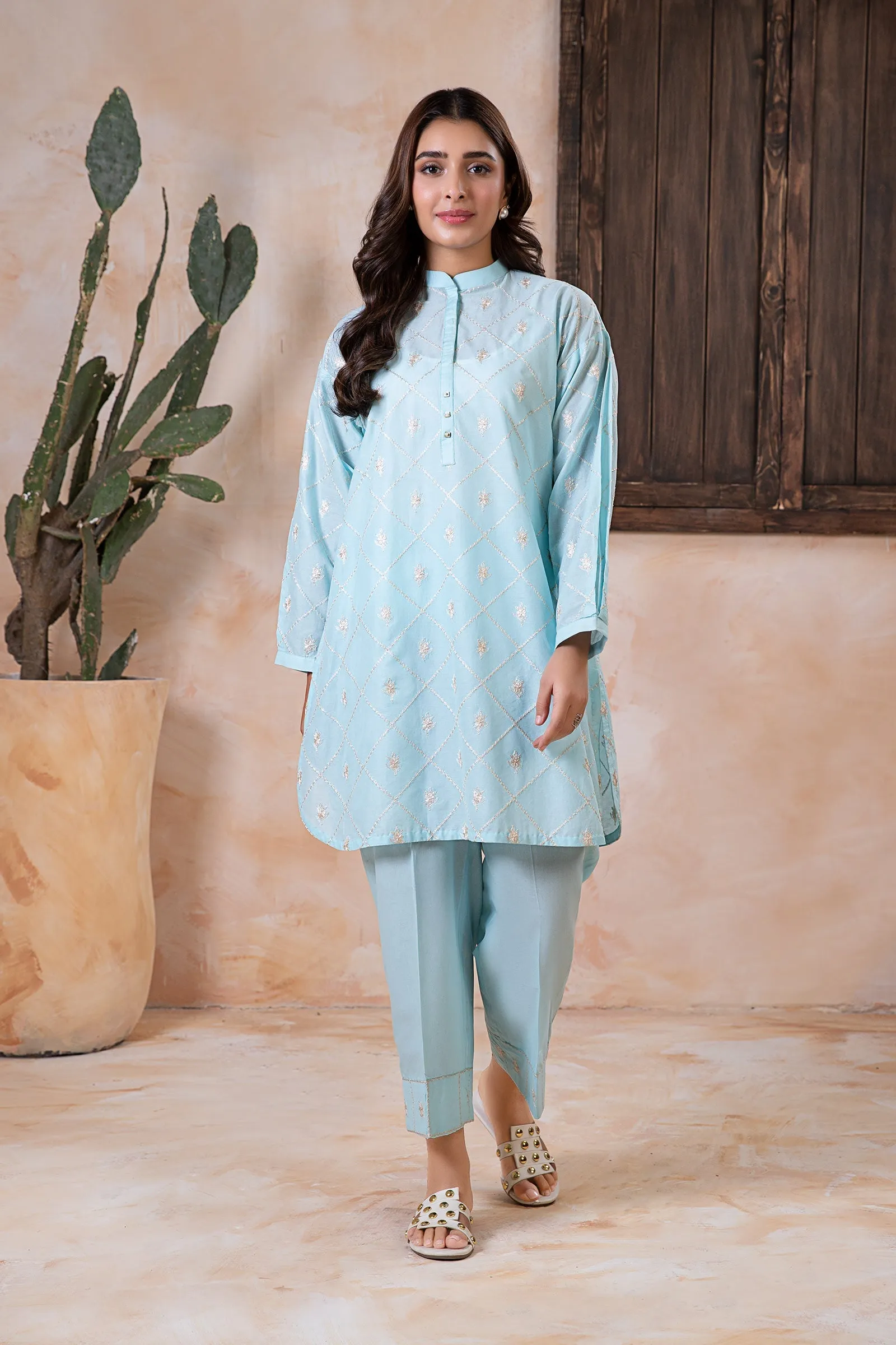 2 Piece Embroidered Lawn Suit | MB-EA24-21