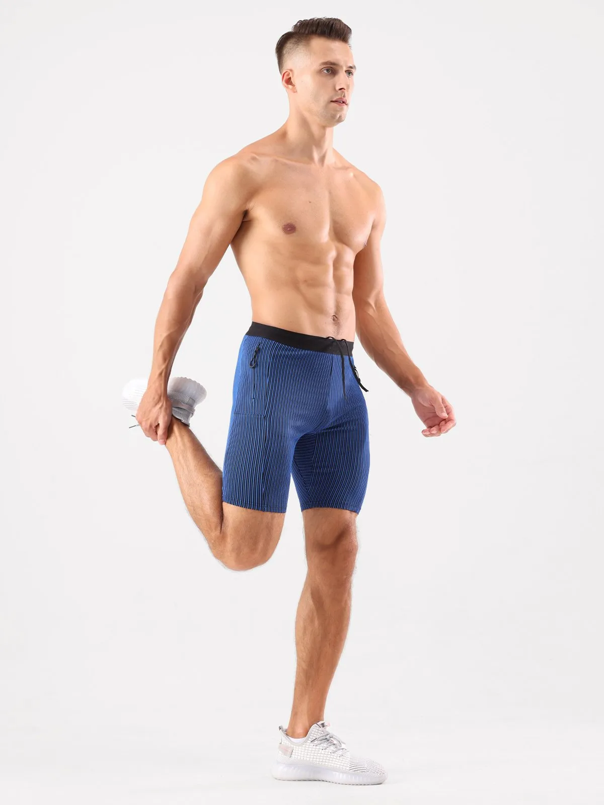 8" Pro Compression Lined Running Short with Zip Pockets