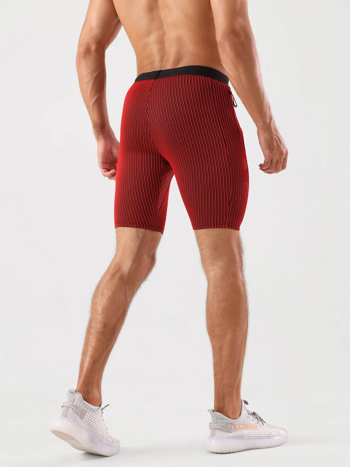 8" Pro Compression Lined Running Short with Zip Pockets