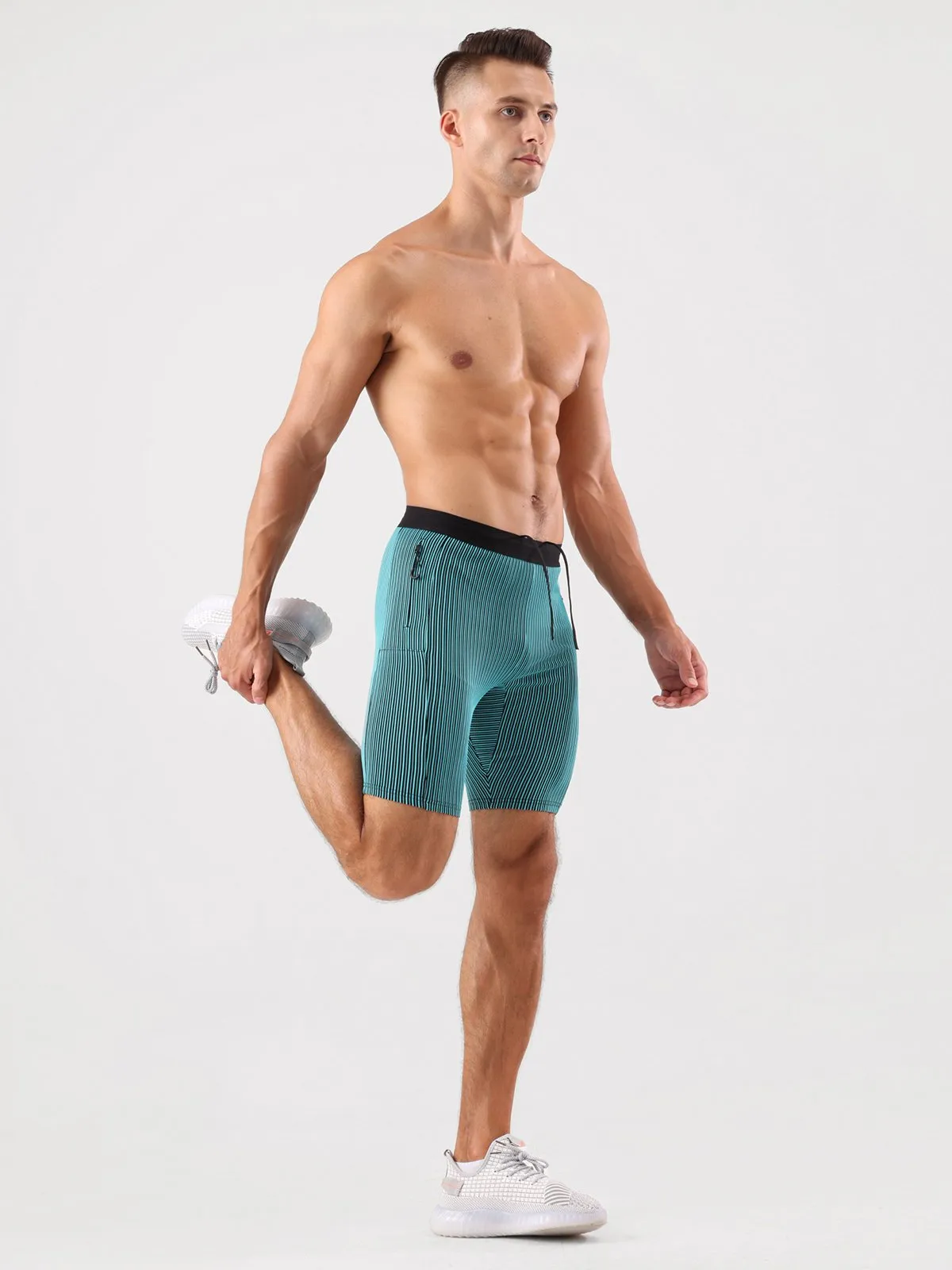 8" Pro Compression Lined Running Short with Zip Pockets