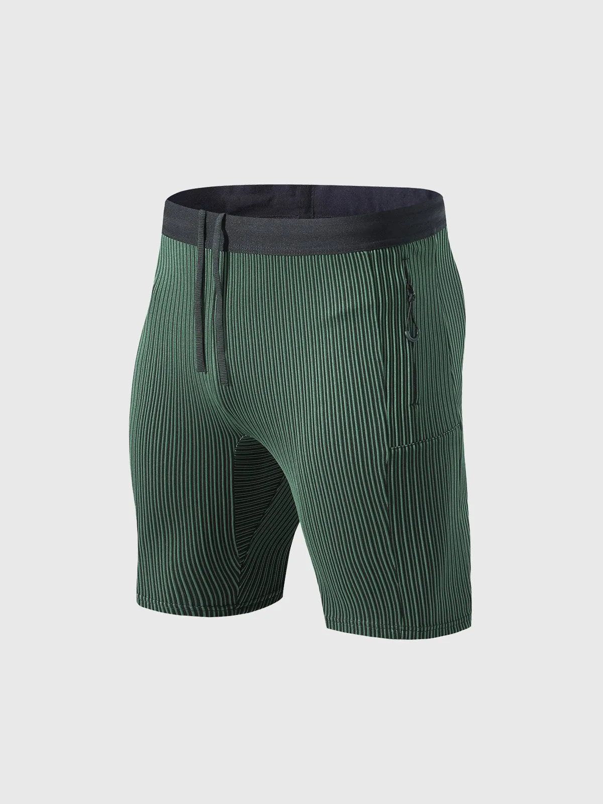 8" Pro Compression Lined Running Short with Zip Pockets