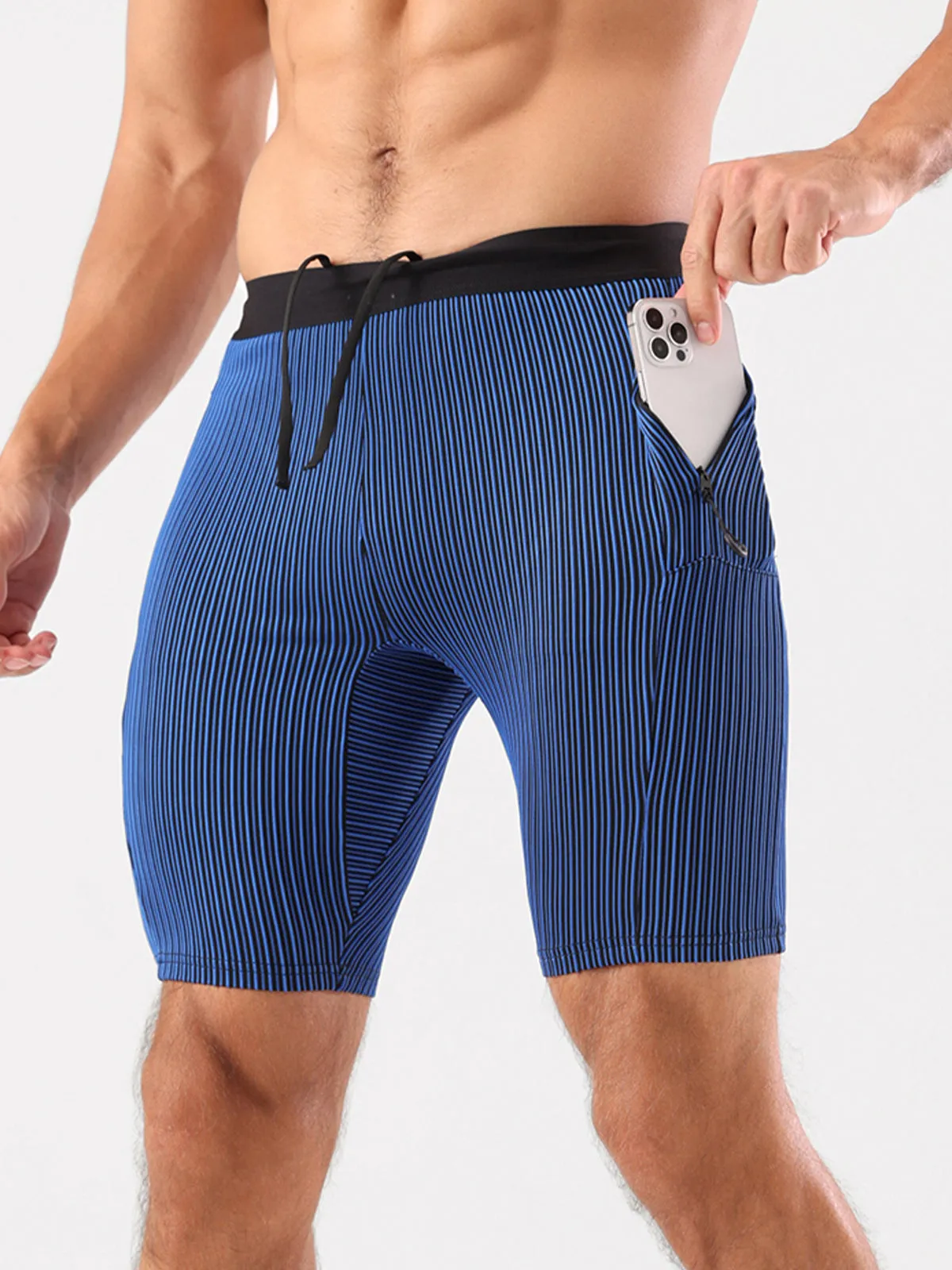 8" Pro Compression Lined Running Short with Zip Pockets