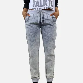 ACID WASH DENIM JOGGER