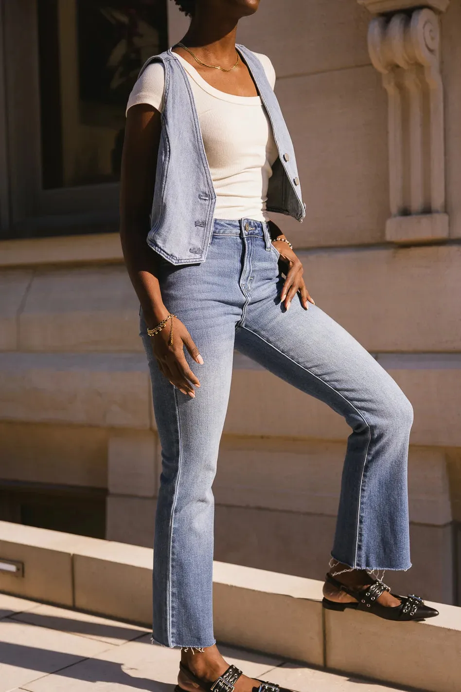 Allegra Cropped Bootcut Jeans - FINAL SALE