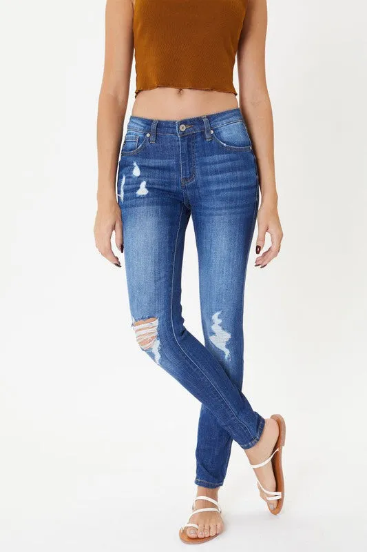 Amelia Distressed Denim Skinny Jeans- Final Sale