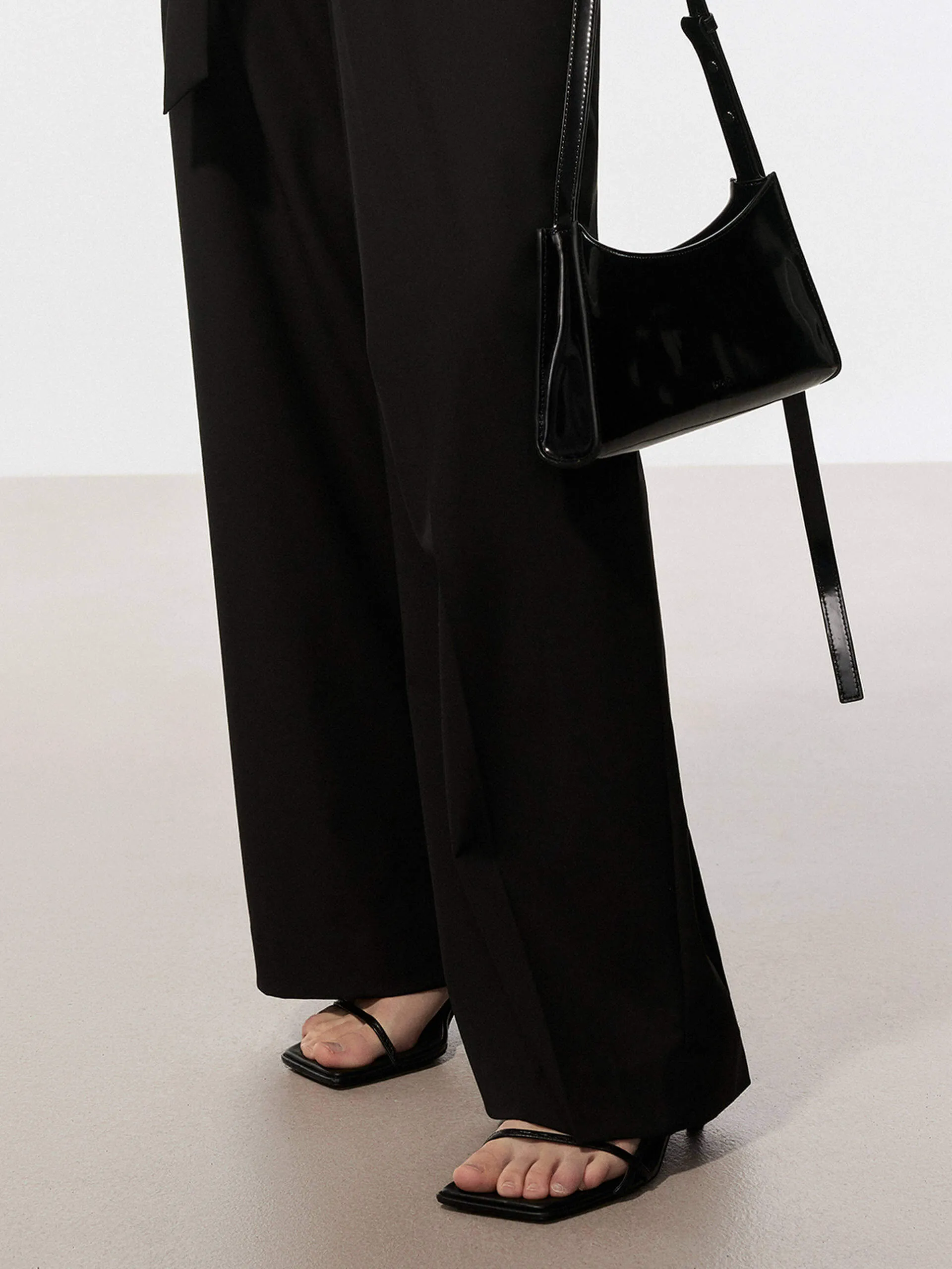 Belt Wide Leg Pants