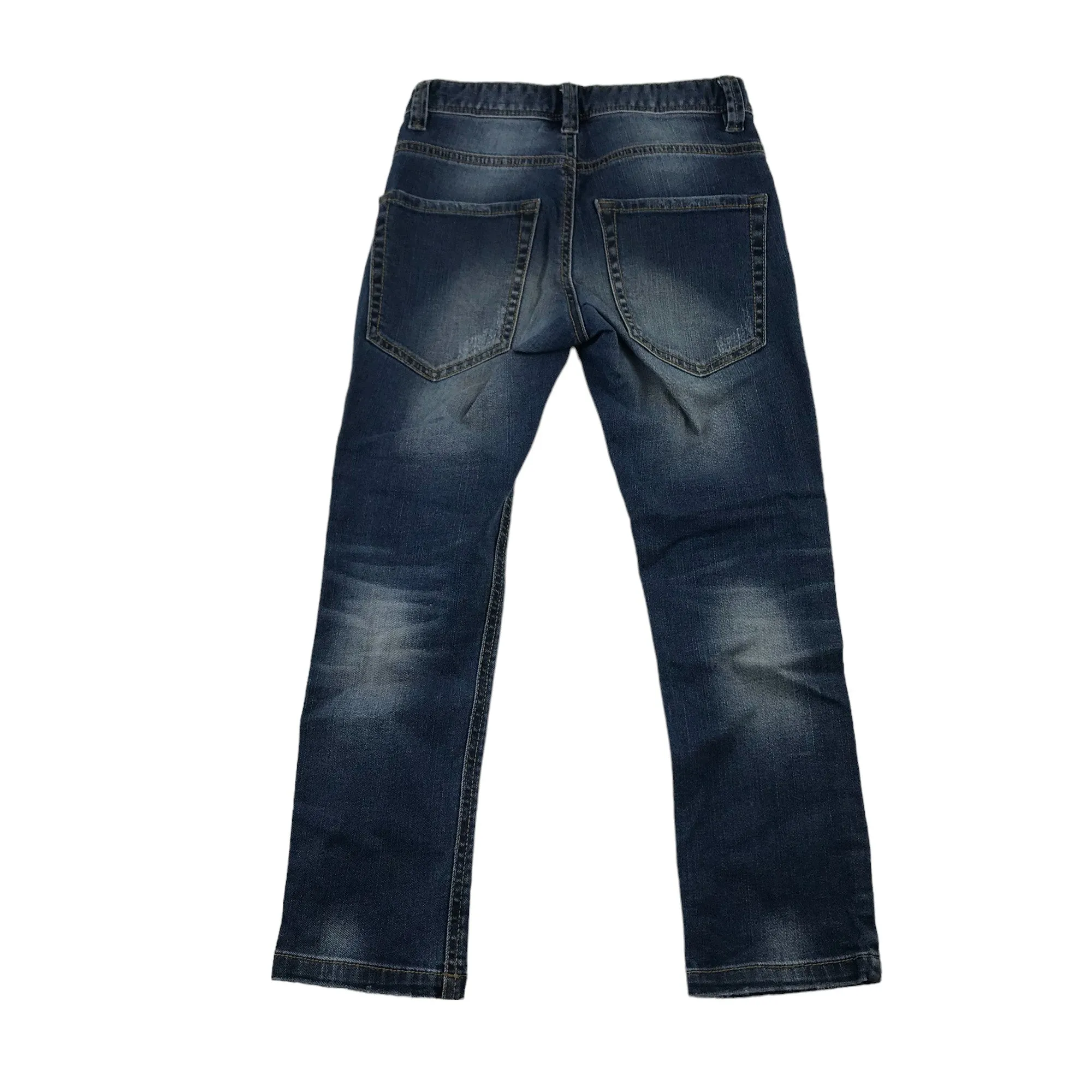 Benetton jeans 6-7 years blue stretchy slim fit stone wash effect