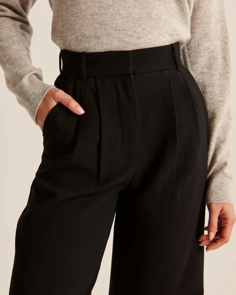 Black Wide-Leg Pants