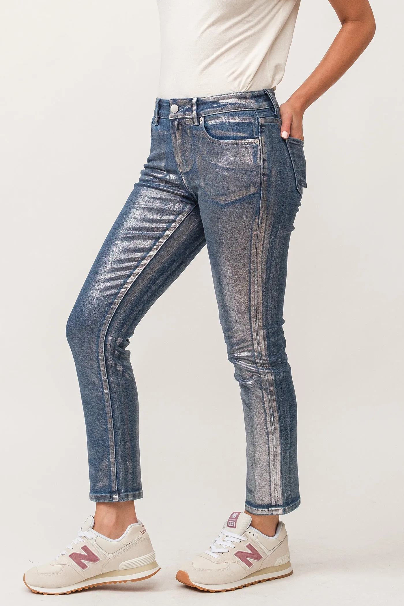 Blaire Silver Foil Jeans