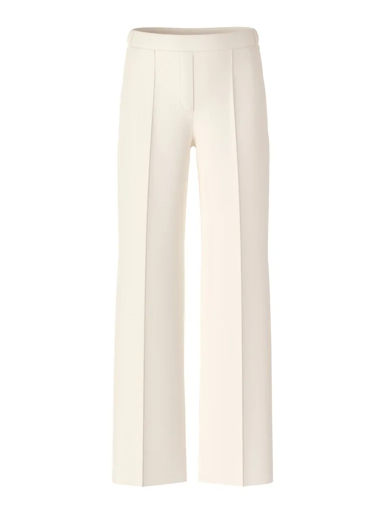 Bright Ecru Washington Wide Leg Tailored Pants