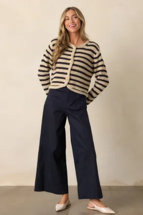 Daylight Glimmer Navy Wide Leg Pants