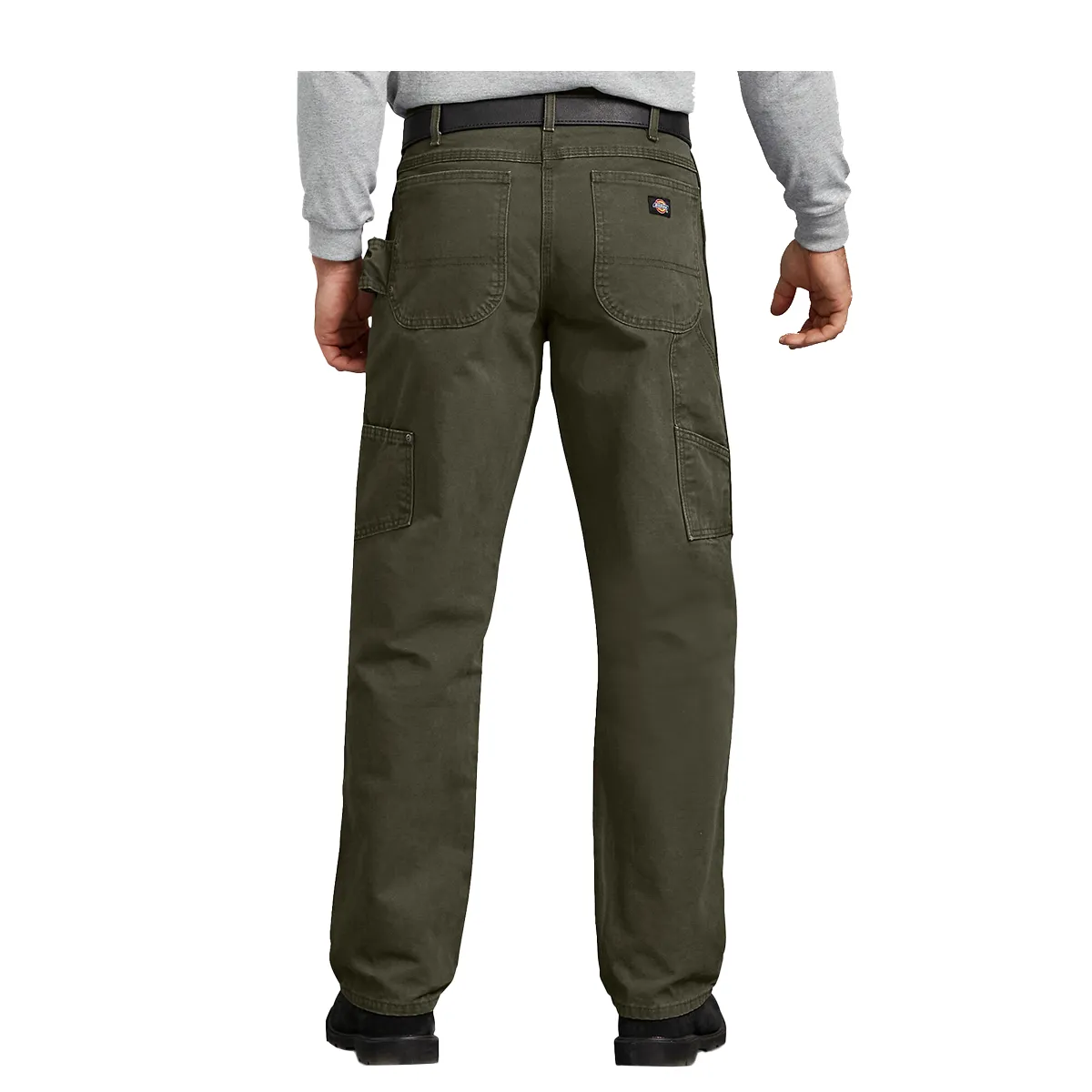 Dickies Relaxed Fit Sanded Duck Carpenter Pants - Rinsed Moss Green