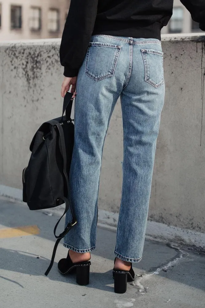 Distressed Mom Jeans