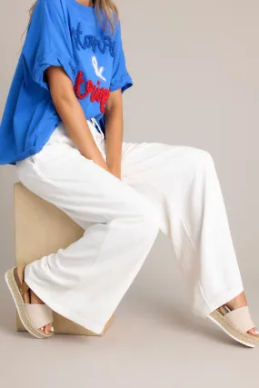 Effortless Elegance White Linen Blend Pants