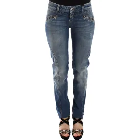 Ermanno Scervino Chic Slim-Fit Blue Denim Jeans