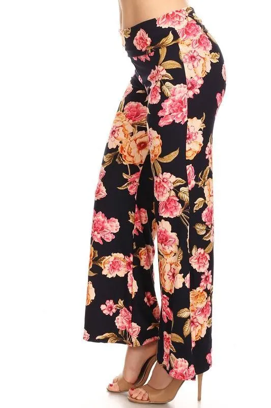 Floral Wide Leg Pants