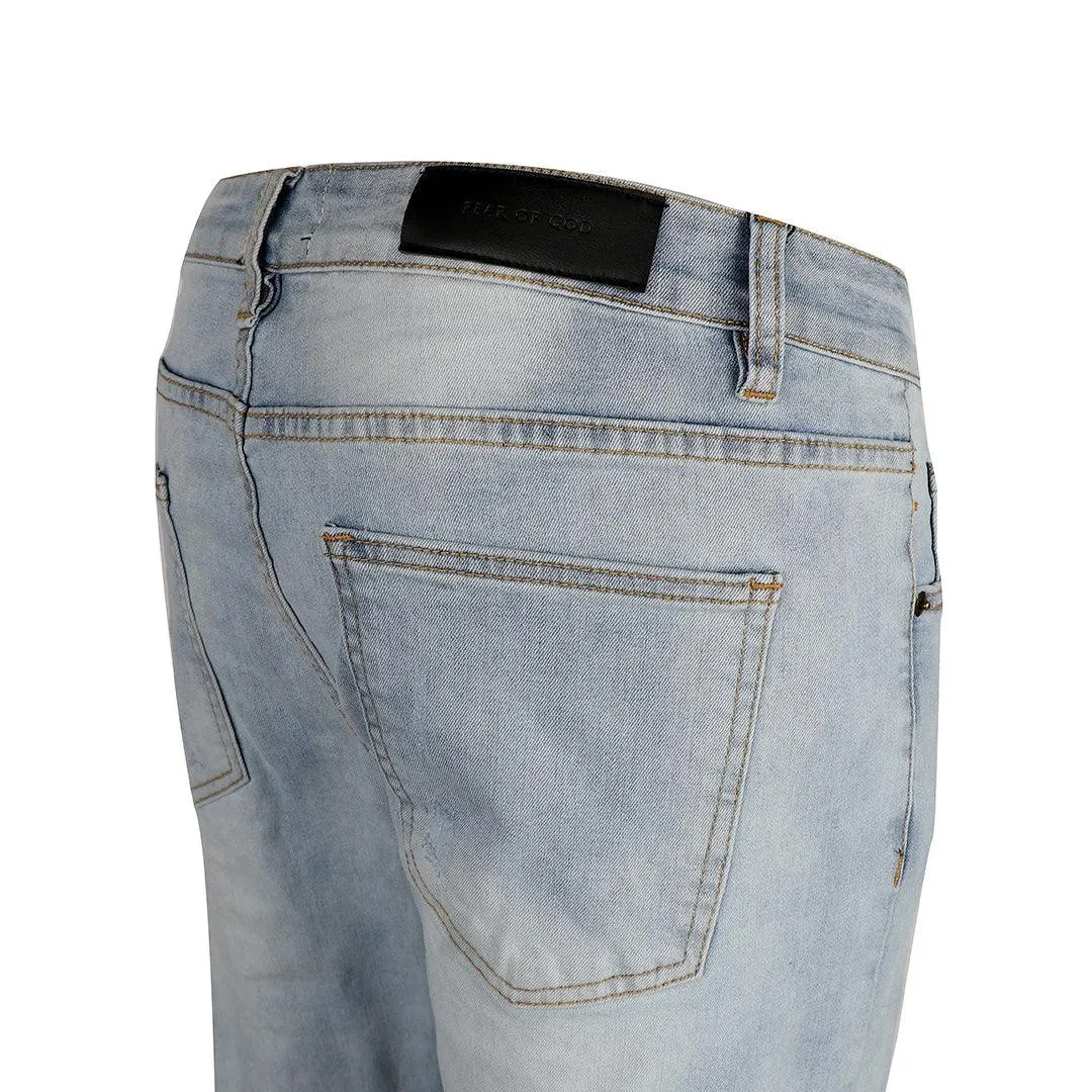 F.O.G Fourth Collection Ripped Mid-Rise Light Blue Jeans