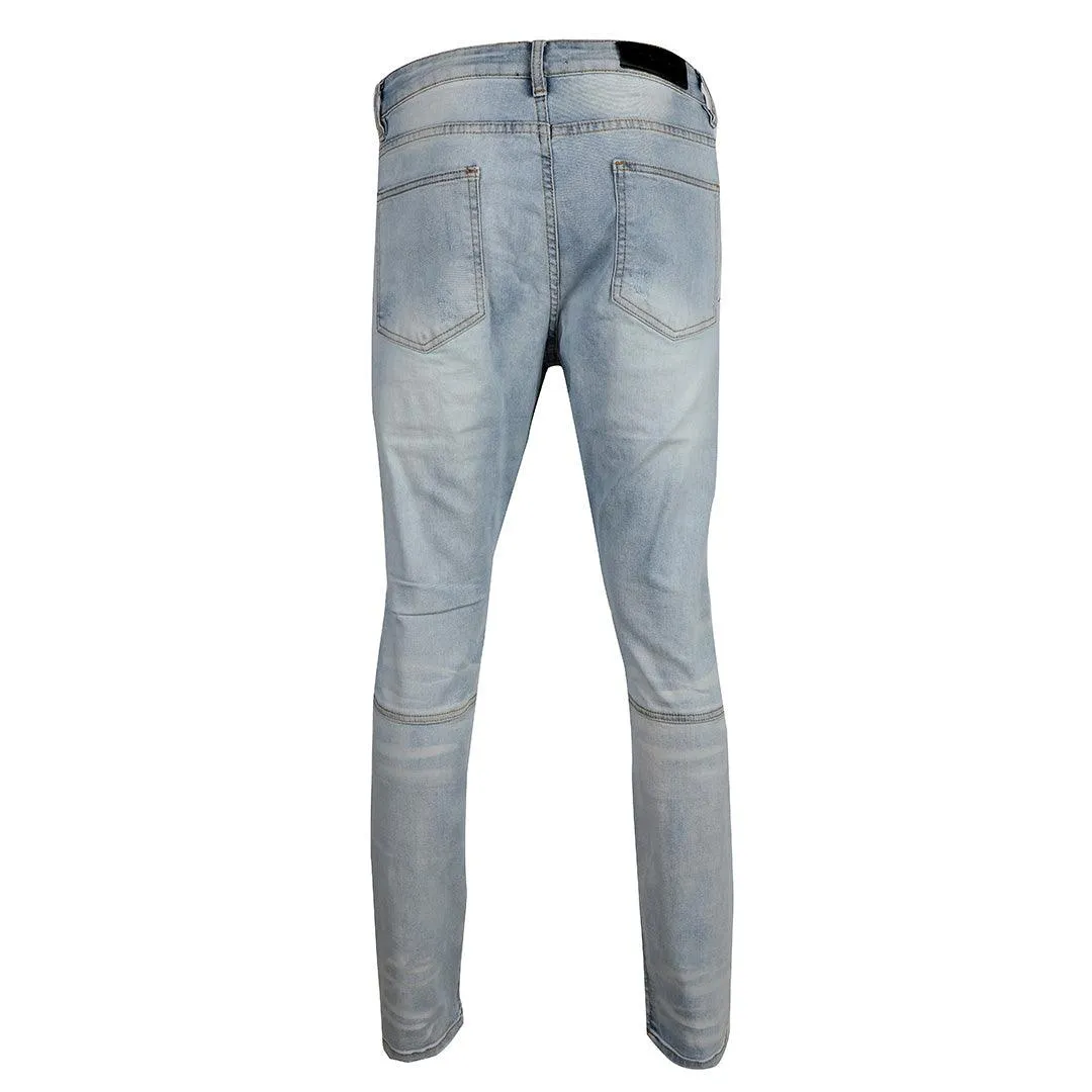 F.O.G Fourth Collection Ripped Mid-Rise Light Blue Jeans