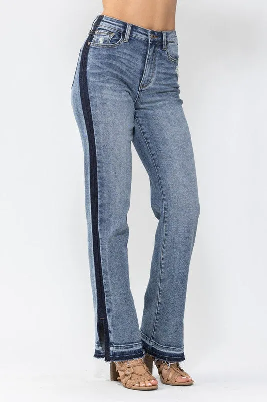 JB136 - HW SIDE SEAM DETAIL STRAIGHT LEG JEAN