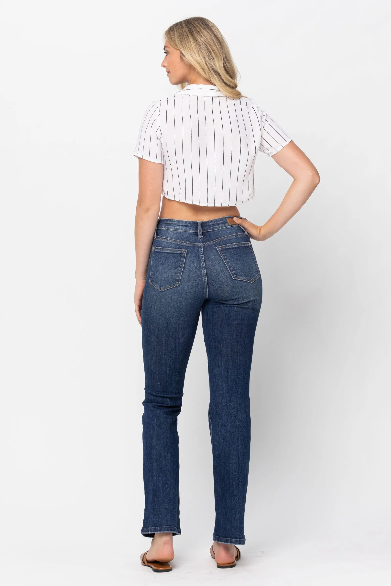 Judy Blue mid-rise classic non-distressed bootcut jeans