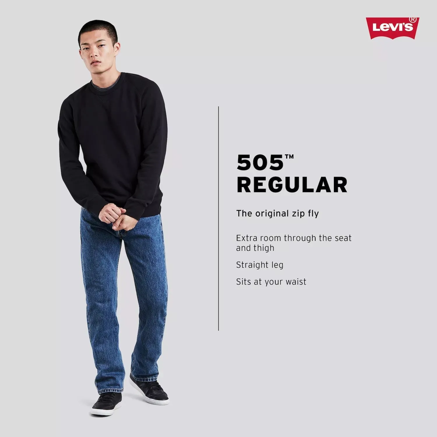 Levi's 505 Eco-Ease Men's Stretch Regular Fit Jeans