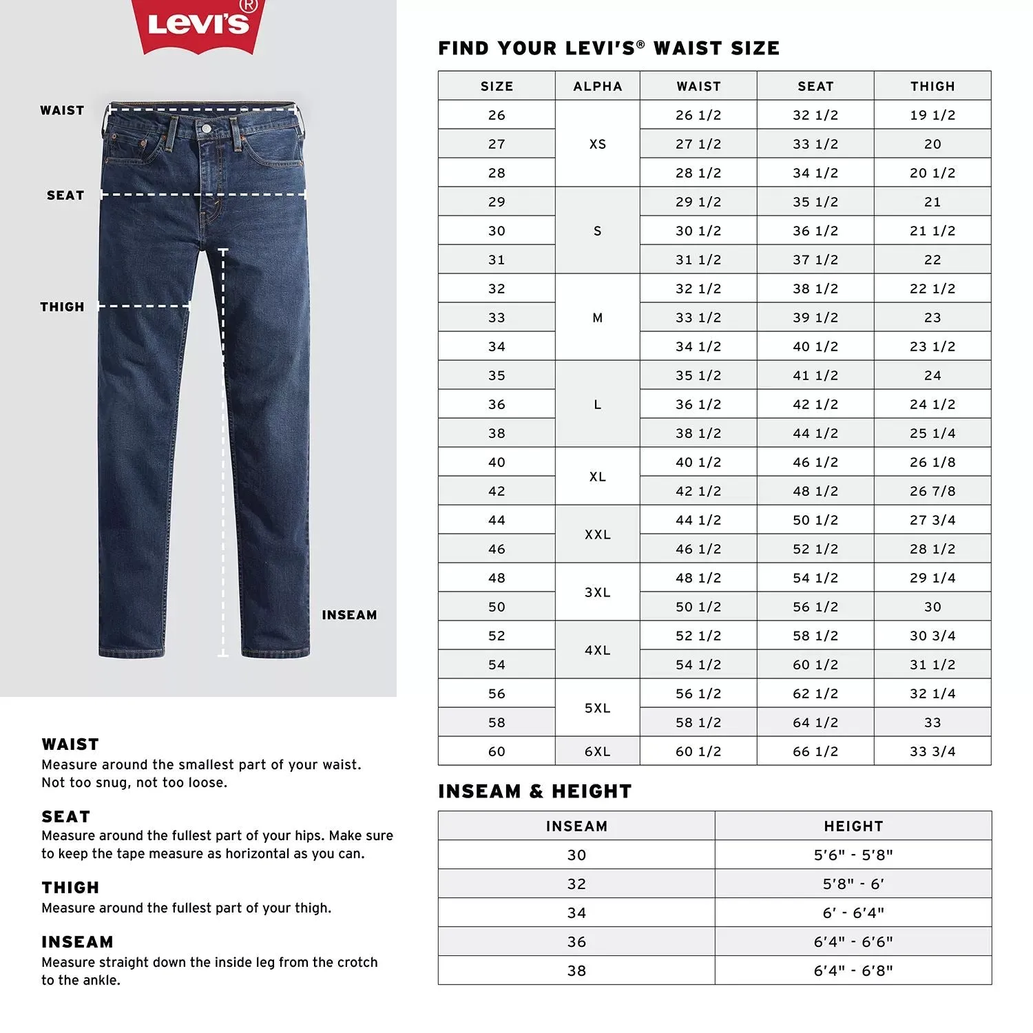 Levi's Regular Fit 505 Big & Tall Jeans, Black