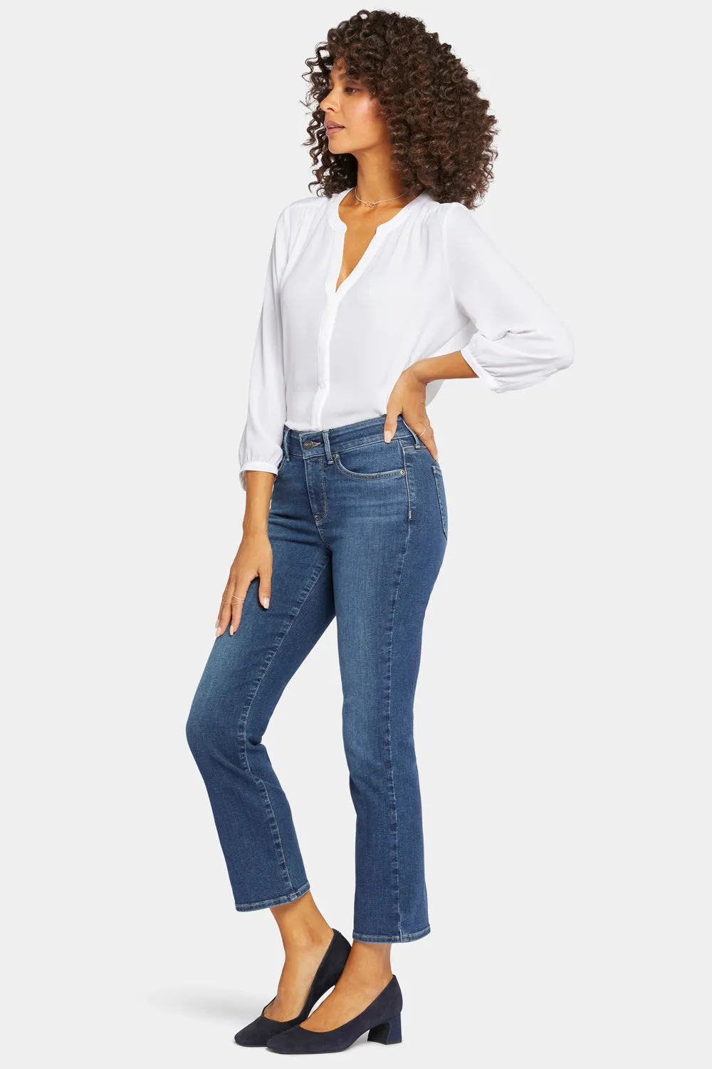 Marilyn Straight Ankle Jeans - Dimension