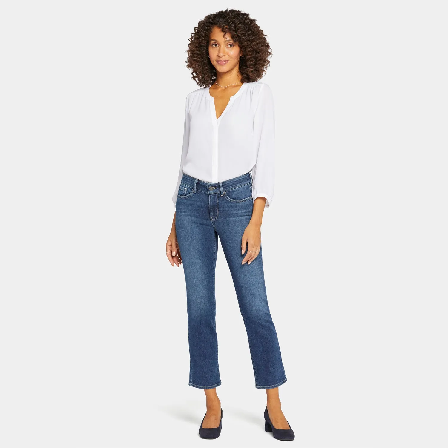 Marilyn Straight Ankle Jeans - Dimension