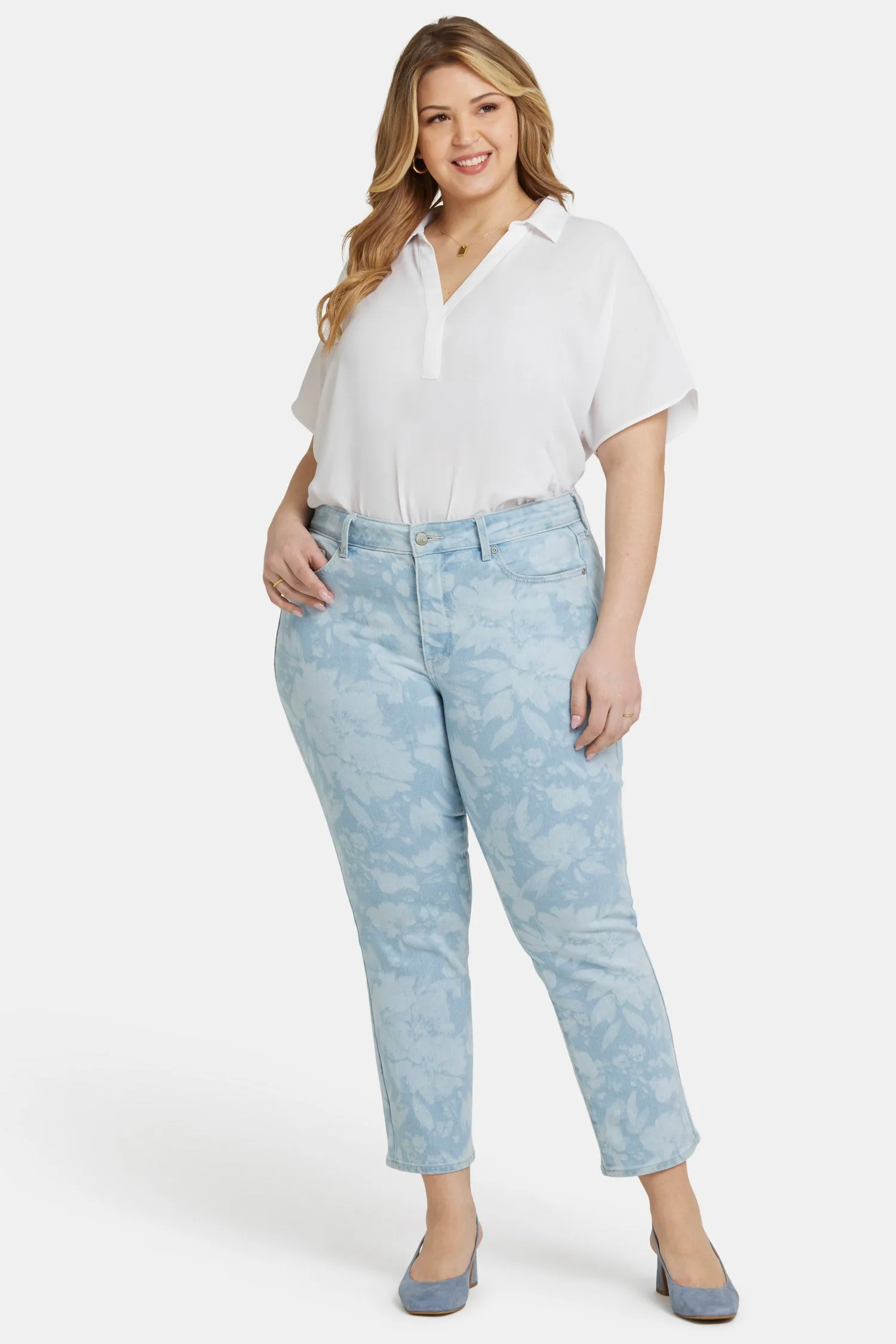 Marilyn Straight Ankle Jeans In Plus Size - Marian Annabella