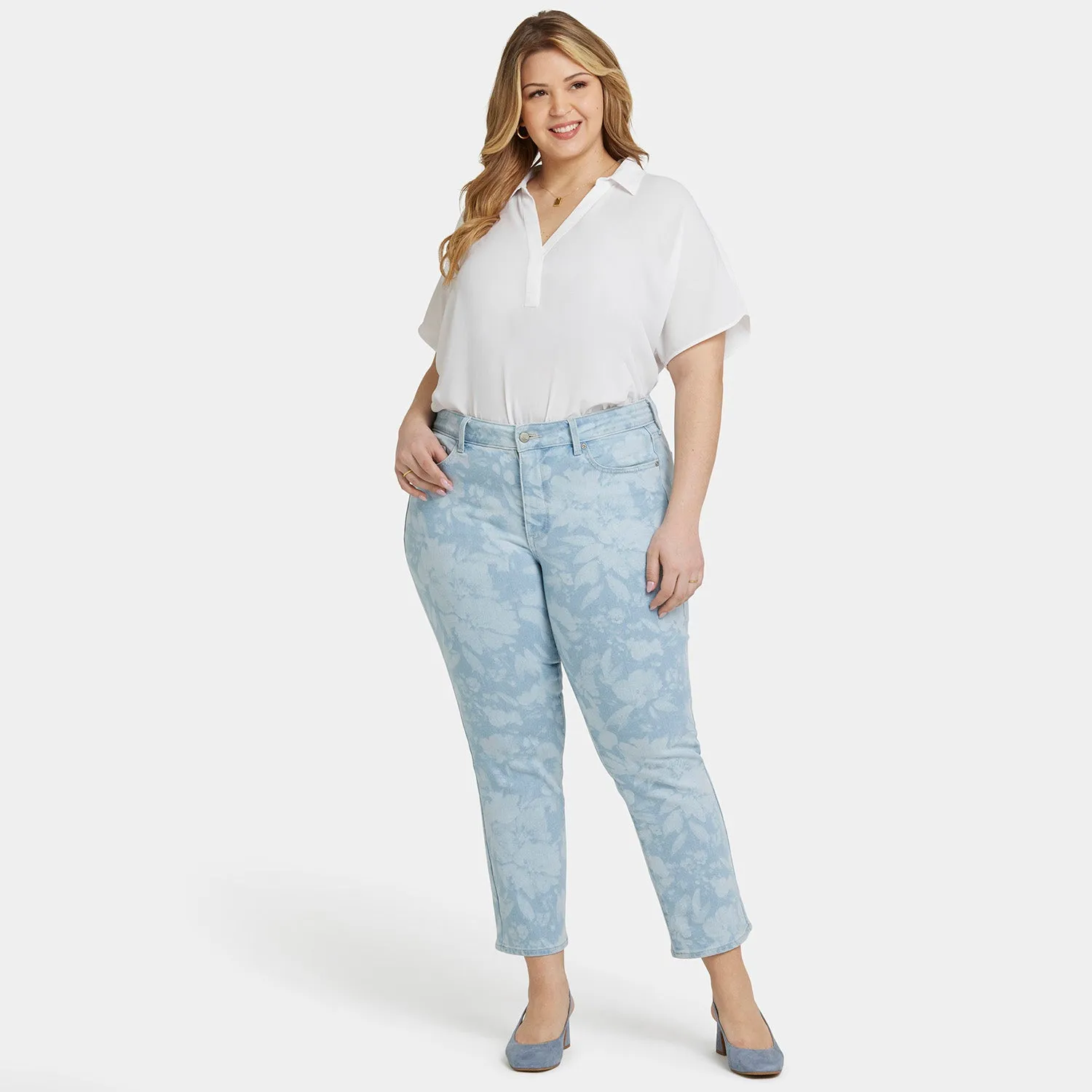 Marilyn Straight Ankle Jeans In Plus Size - Marian Annabella