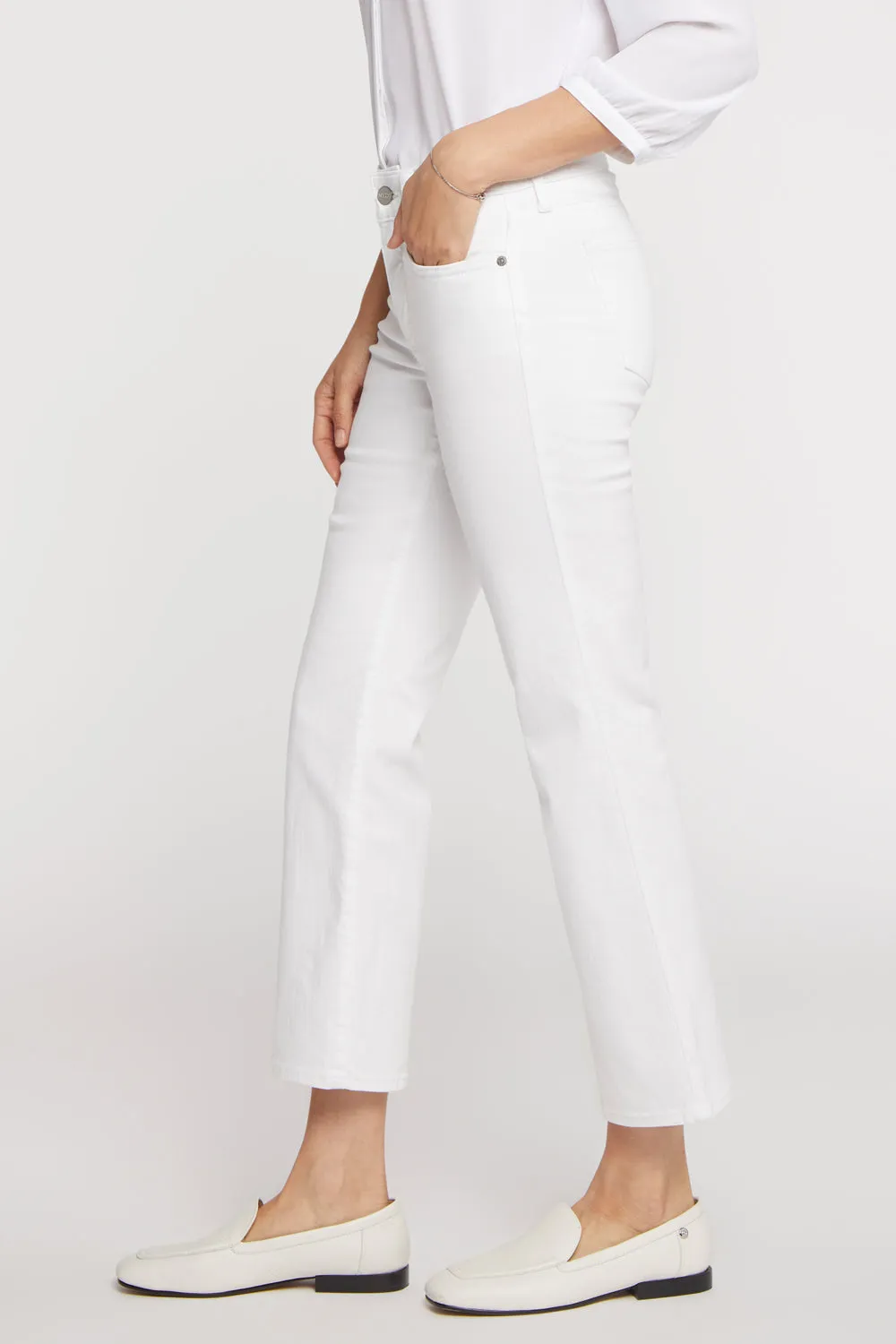 Marilyn Straight Ankle Jeans - Optic White