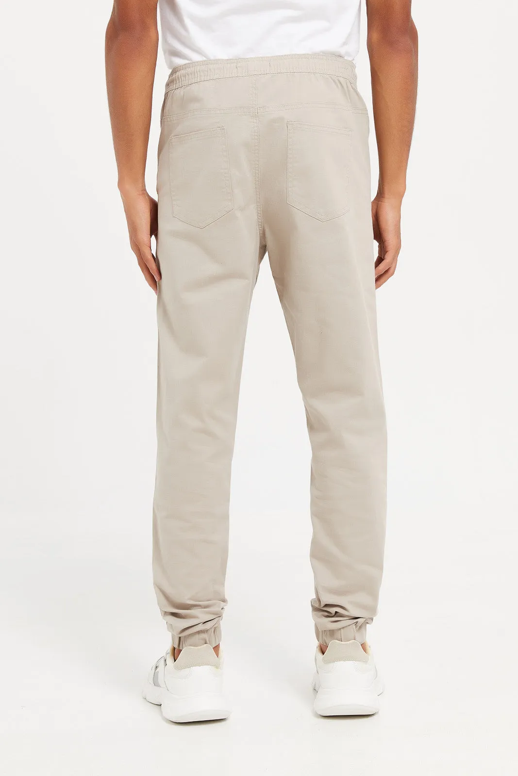 Men Beige Jogger Pants