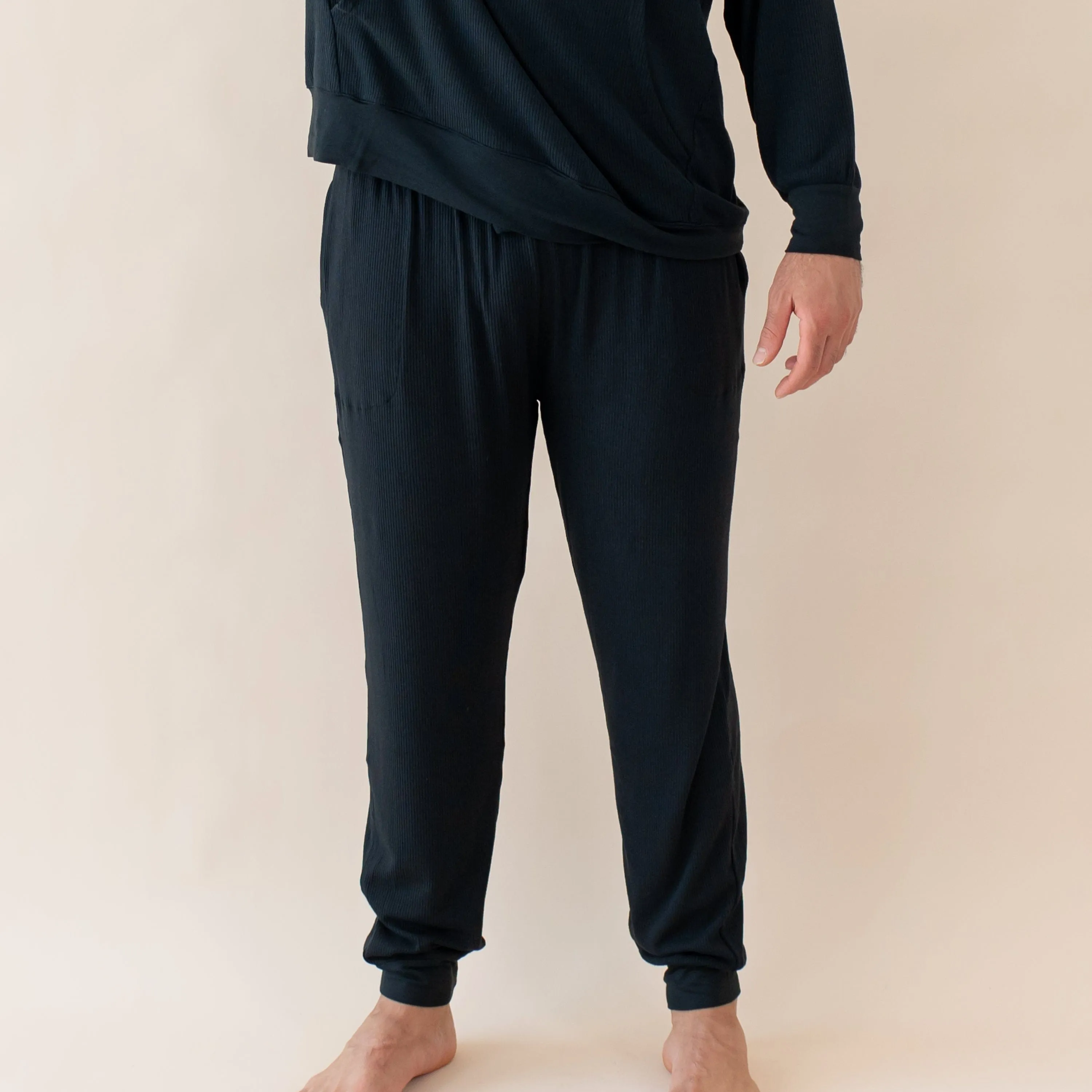 Men's Ribbed Jogger Pant in Midnight