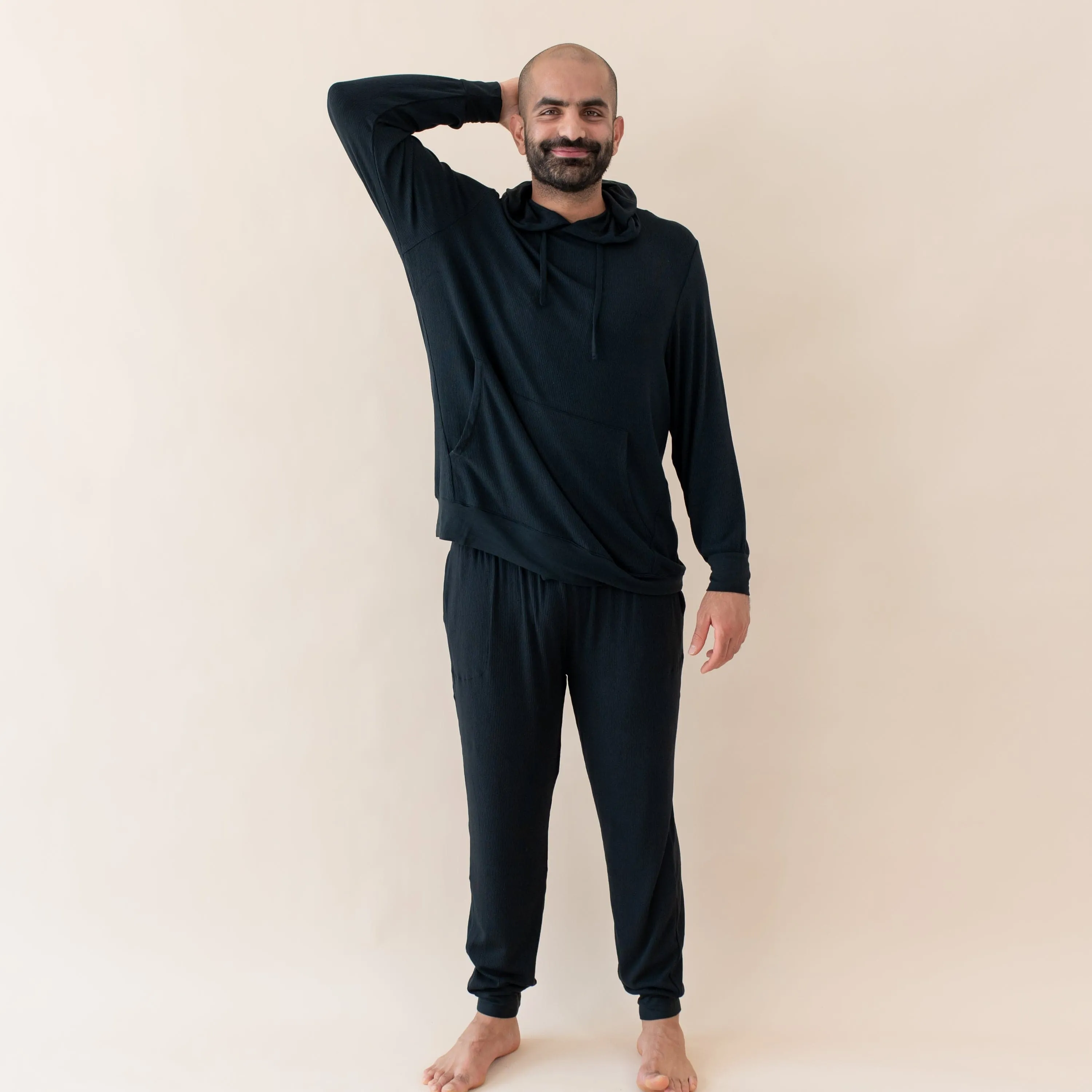 Men's Ribbed Jogger Pant in Midnight