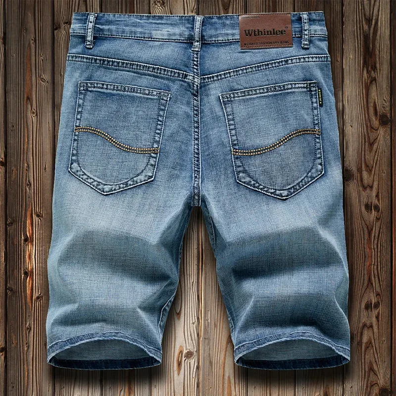 Men's Summer Jeans Shorts Stretch Slim Fit Denim Pants