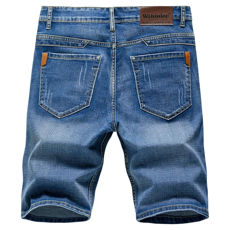 Men's Summer Jeans Shorts Stretch Slim Fit Denim Pants