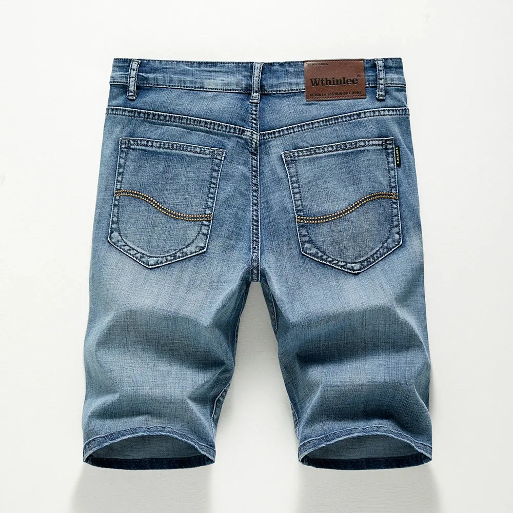 Men's Summer Jeans Shorts Stretch Slim Fit Denim Pants