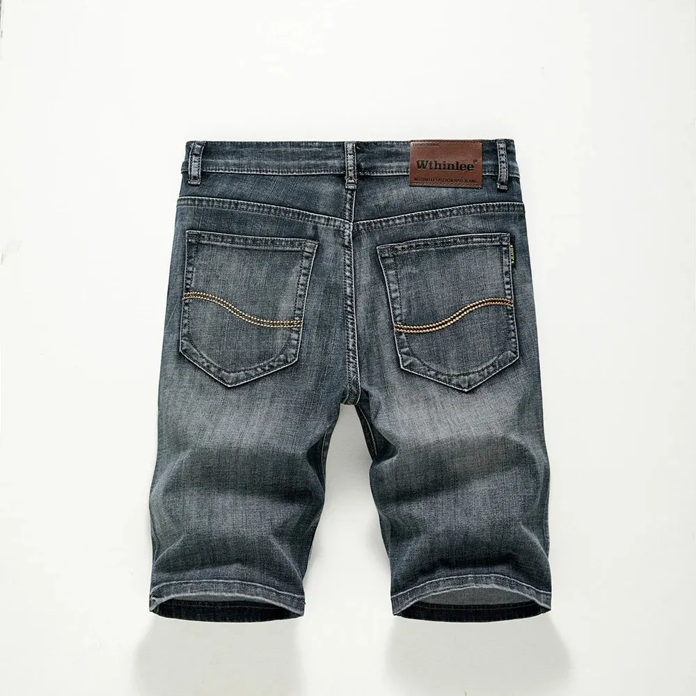 Men's Summer Jeans Shorts Stretch Slim Fit Denim Pants