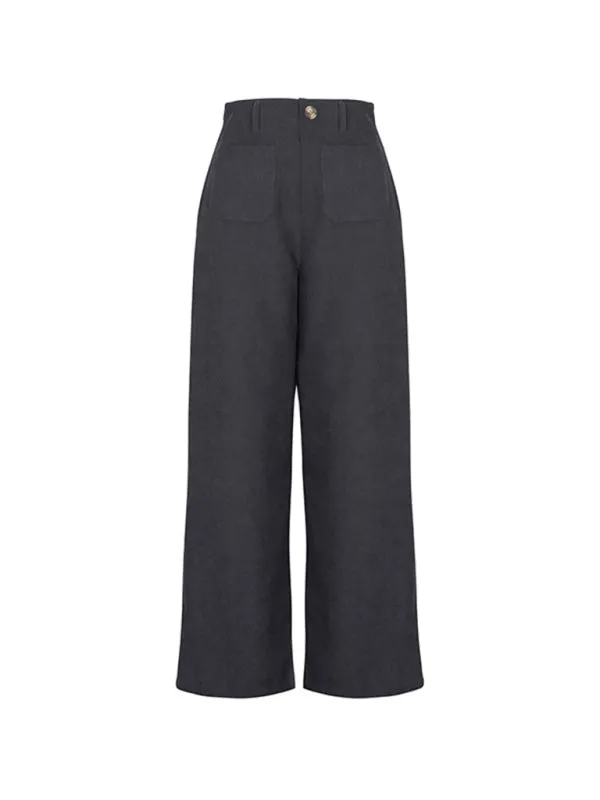 Modish Corduroy High Waist Pants