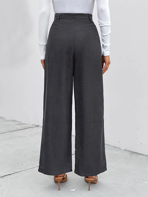 Modish Corduroy High Waist Pants