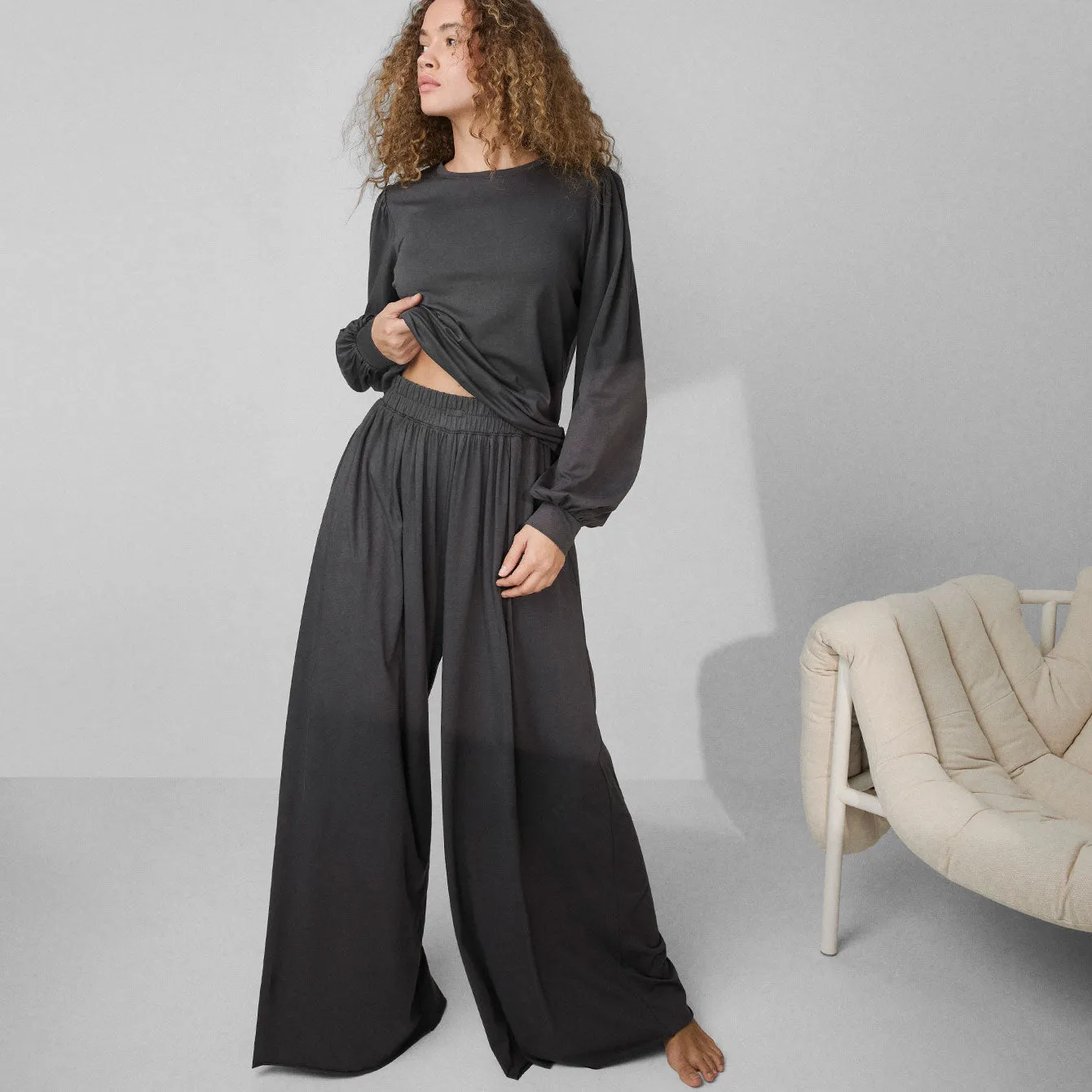 Organic Pima Wide Leg Pant