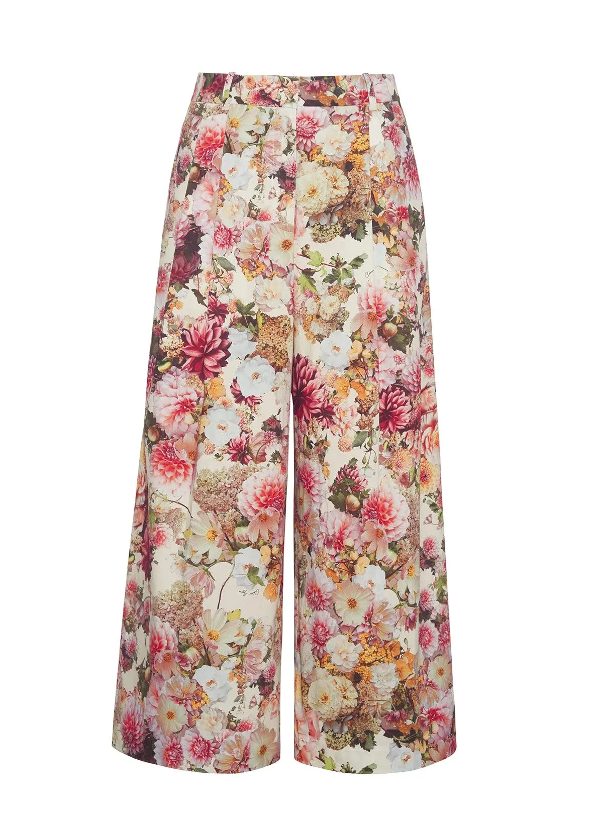 printed poplin culotte