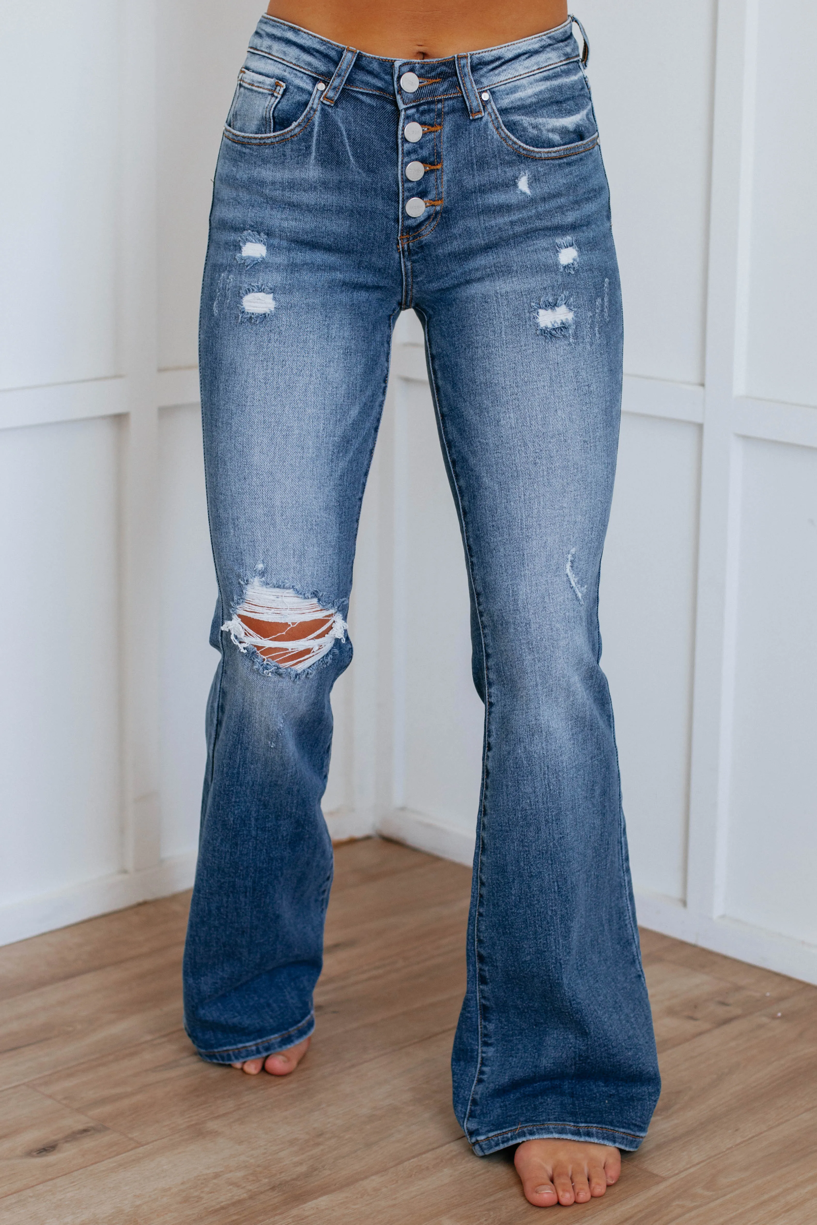 Rayna Risen Flare Jeans - Dark Wash