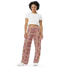 Recursia Argyle Rewired II Women's Wide Leg Pants In Pink