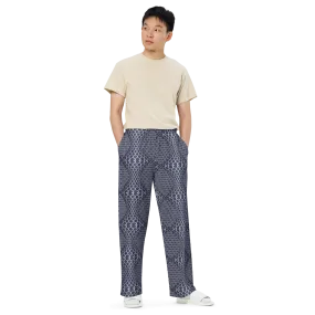 Recursia Illusions Game Men's Wide Leg Pants In Blue