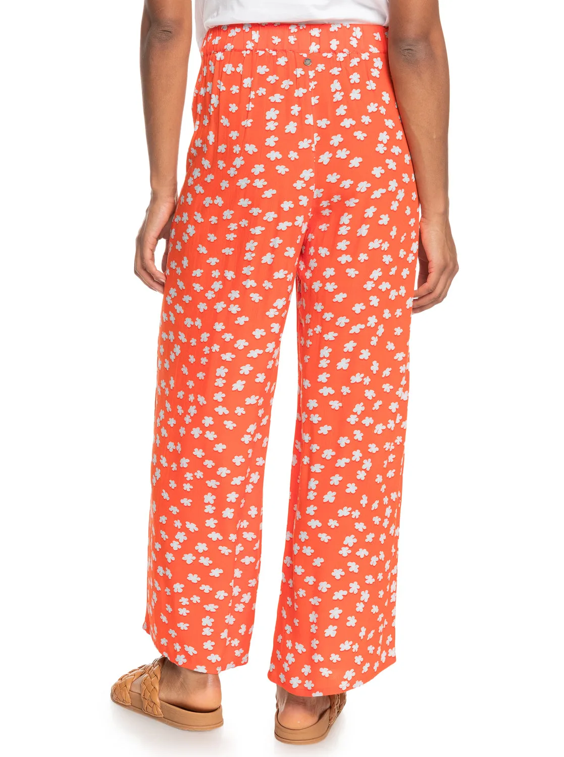 Roxy Midnight New Avenue Pants-Tiger Lily Flower Rain