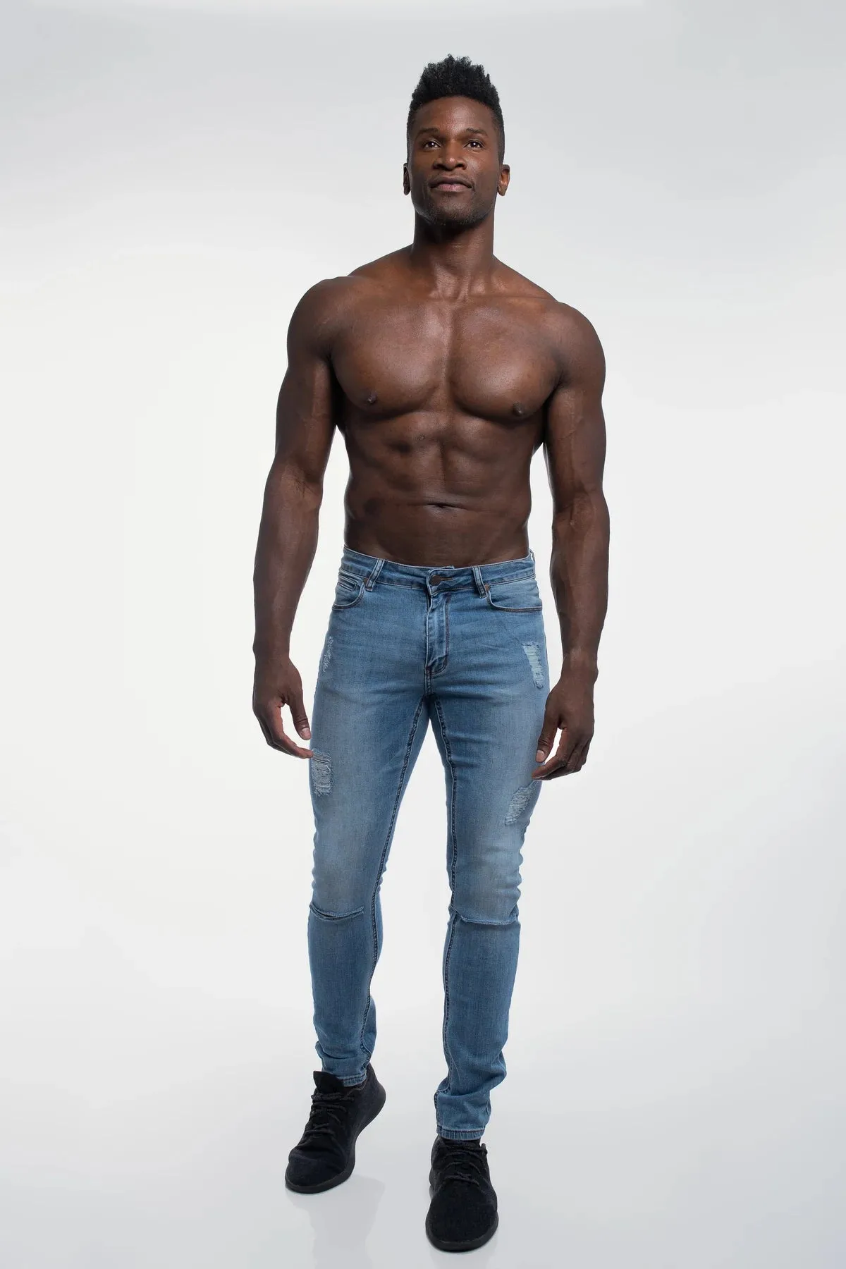 Slim Athletic Fit Destroyed Jeans