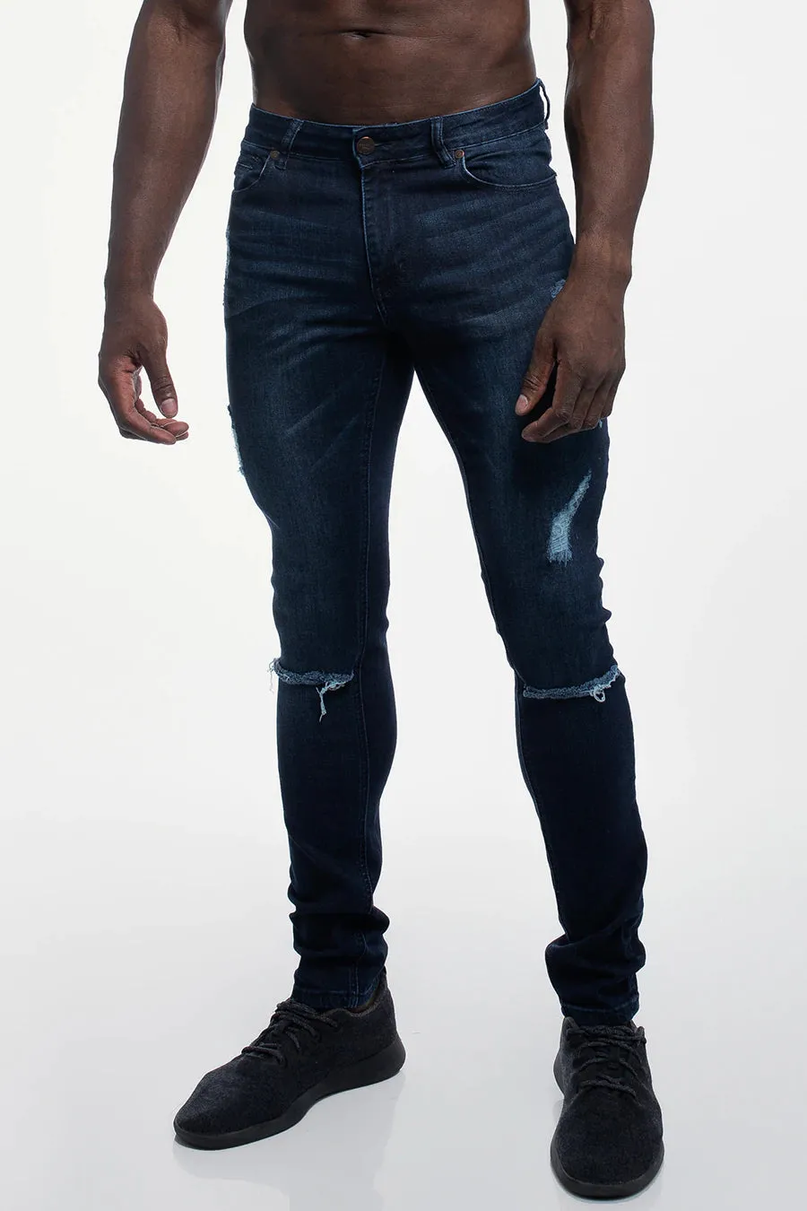 Slim Athletic Fit Destroyed Jeans