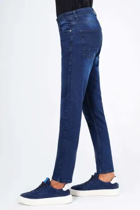 SLIM LEG DENIM JEANS NAVY BLUE