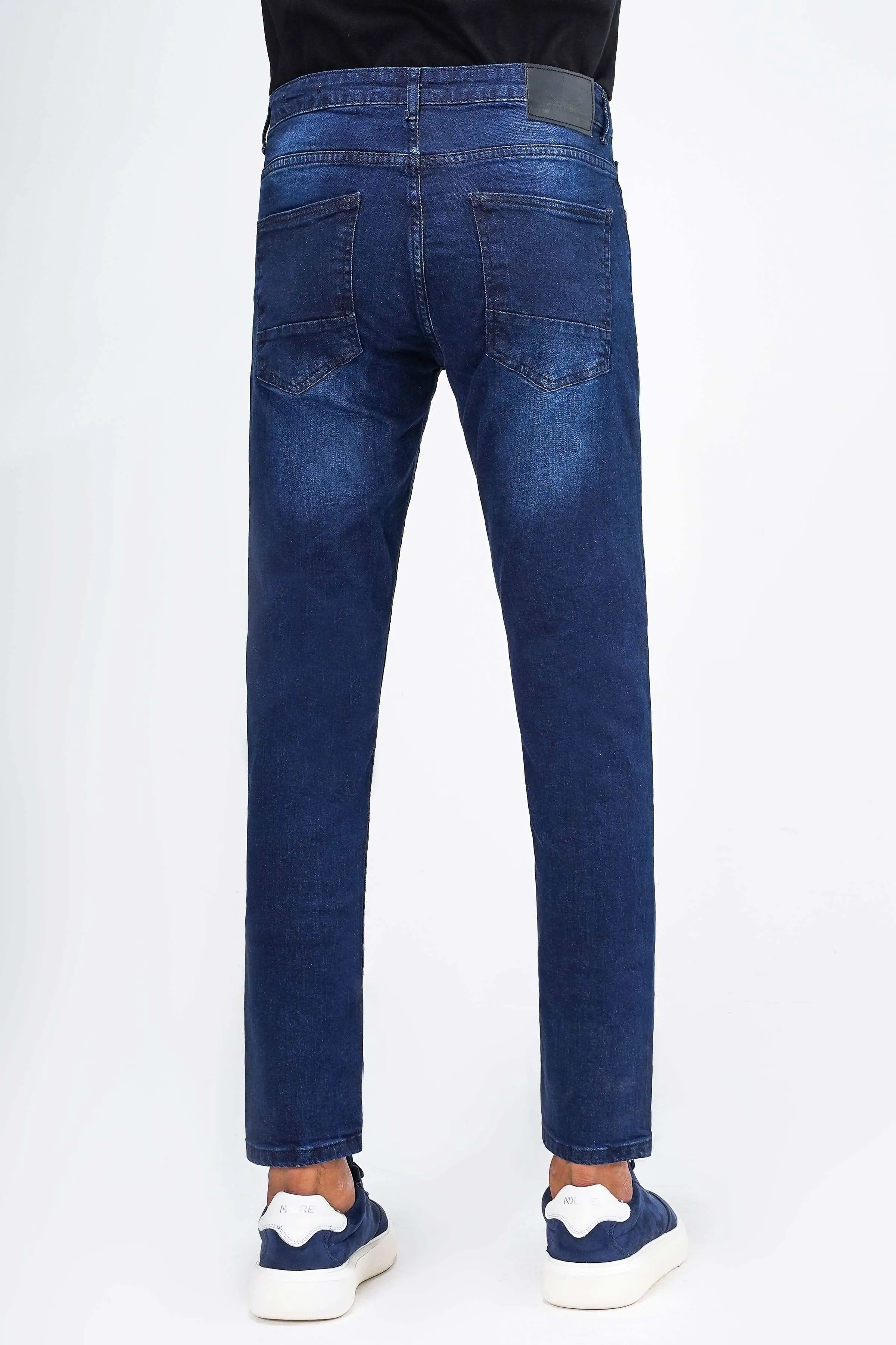 SLIM LEG DENIM JEANS NAVY BLUE